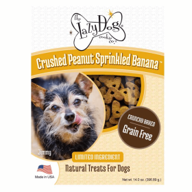 Lazy Dog Crushed Peanut Sprinkled Banana Dog Treat 14oz