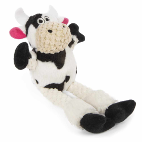 goDog Just For Me Checkers Skinny Cow w/Chew Guard Plush Dog Toy