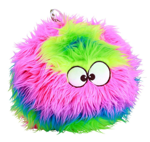 goDog Furballz w/Chew Guard Rainbow Plush Dog Toy