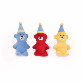 ZippyPaws Miniz 3-Pack - Birthday Bears