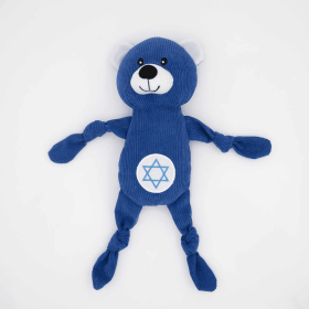 ZippyPaws Hanukkah Corduroy Cuddlerz Bear Plush Dog Toy