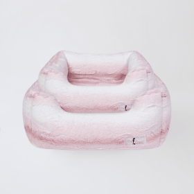 Cashmere Dog Bed (Color: Pink Fawn, size: small)