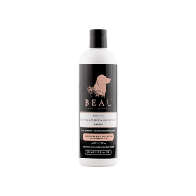 Coat Cleanser and Conditioner (Color: White bottle, black label. Shampoo colour, size: 12 Fl. Oz.)